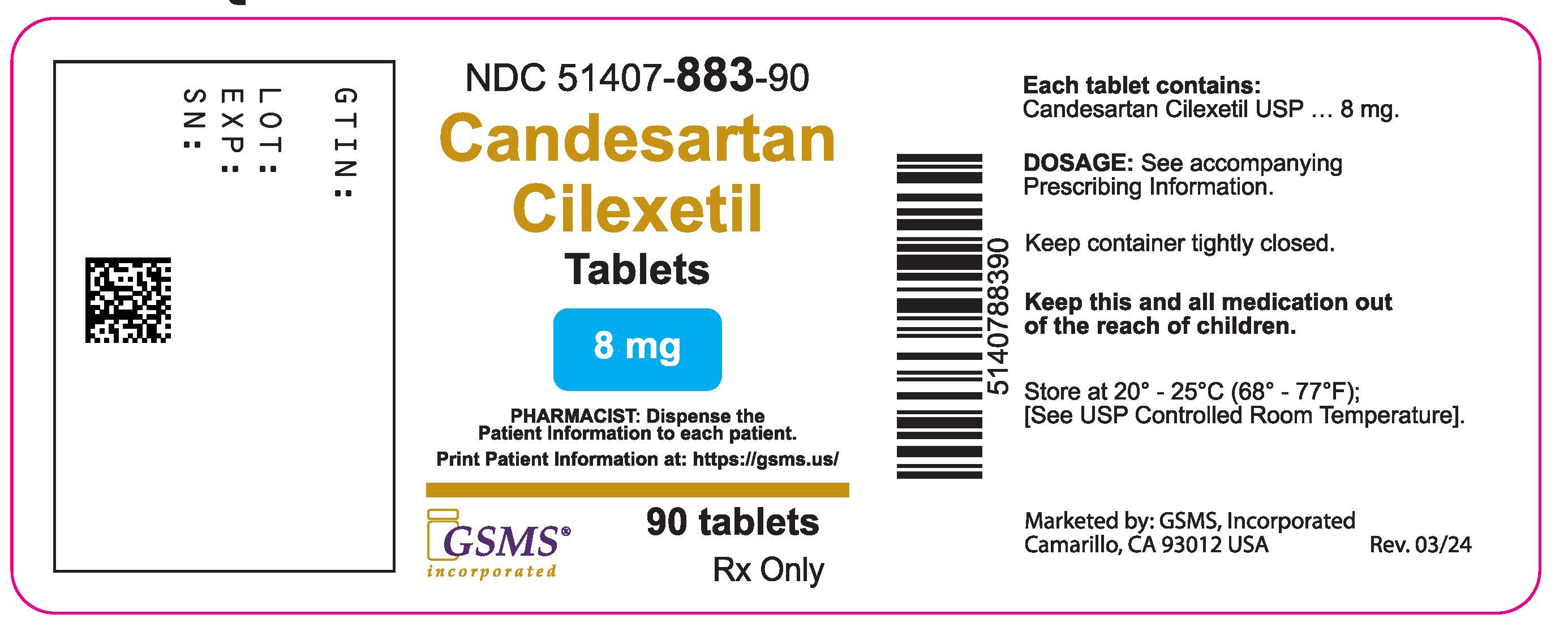 51407-883-90 - Candesartan Cilexetil 8 mg - Rev. 0324.jpg