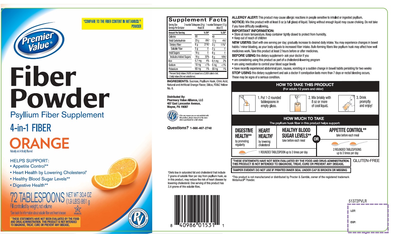 Premier Value Orange Flavor Psyllium Husk Powder