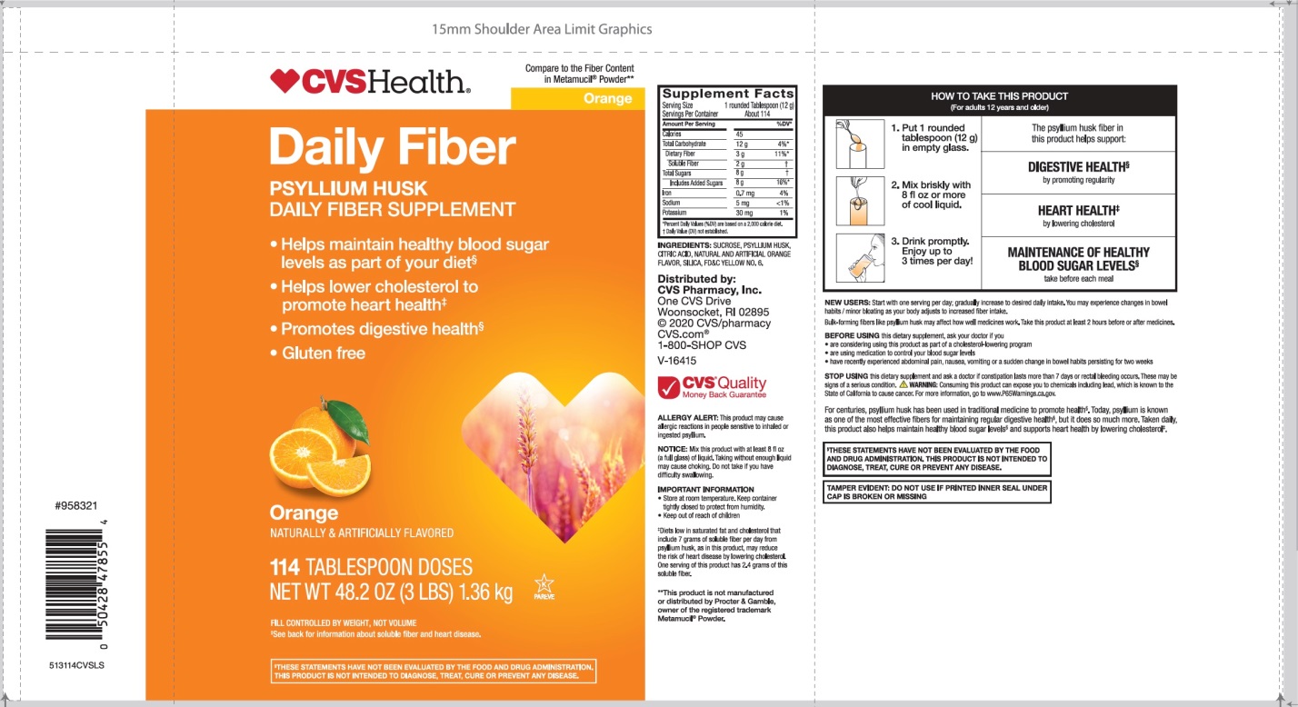 CVS Health Natural Daily Fiber Orange Flavor 114 Tablespoons