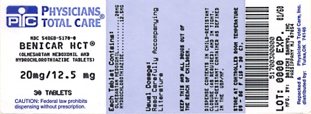 image of 20/12.5 mg package label