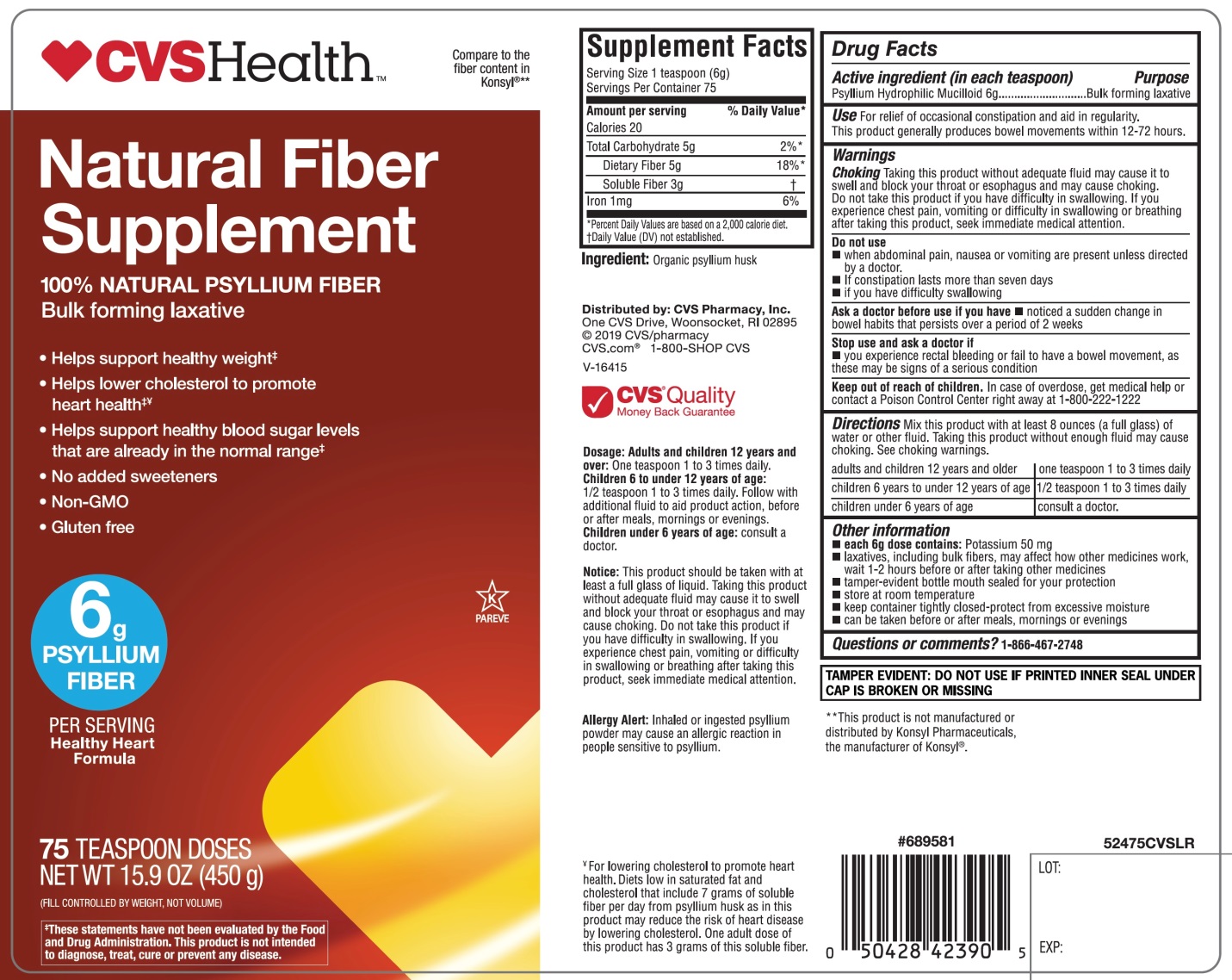 CVS Health Natural Fiber Supplement
