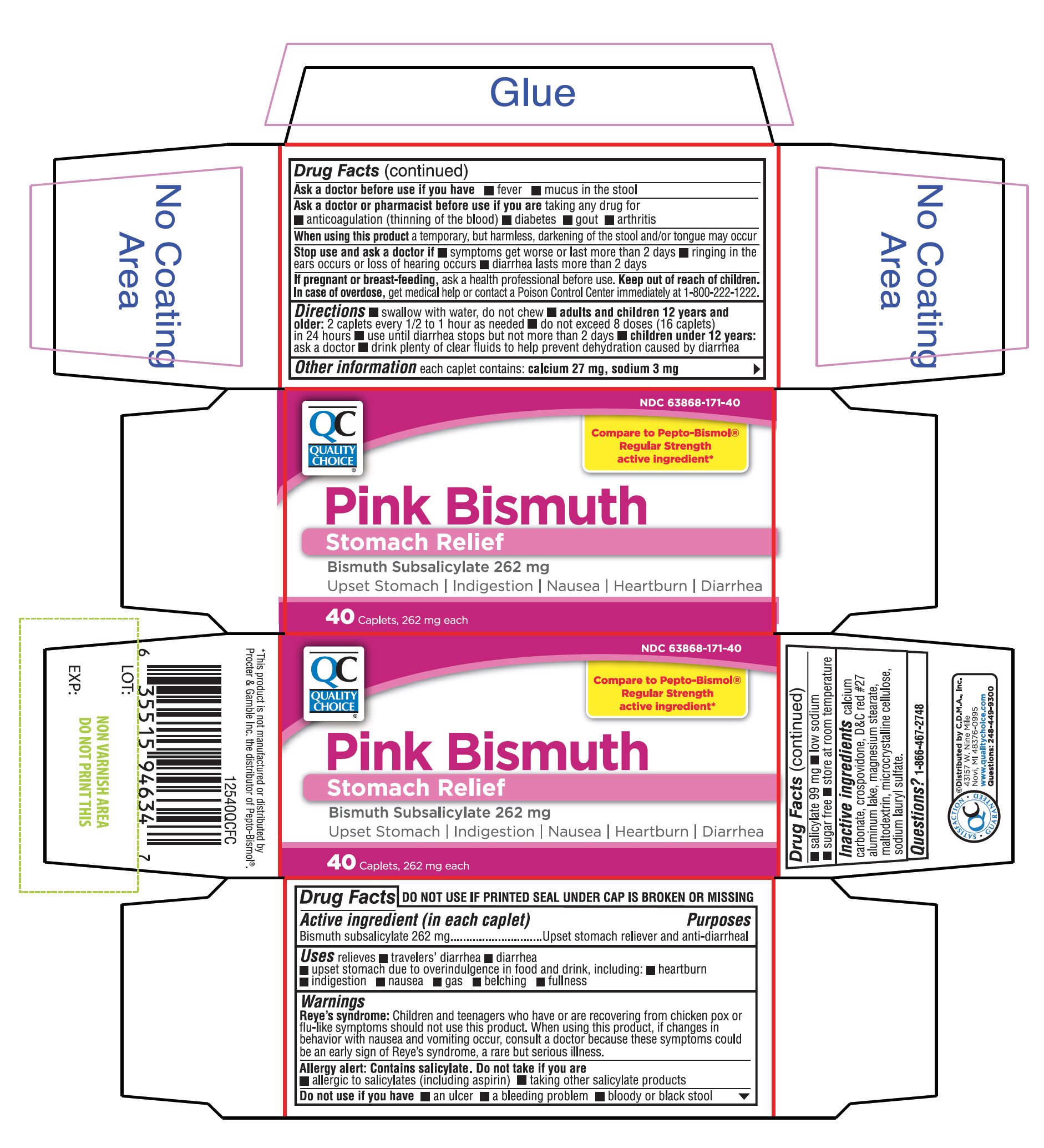 QC(CDMA) Pink Bismuth Subsalicylate 262 mg