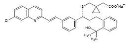 image of montelukast sodium chemical structure