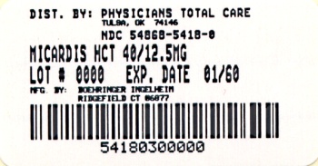 Micardis HCT 40 mg/12.5 mg 30 Tablets