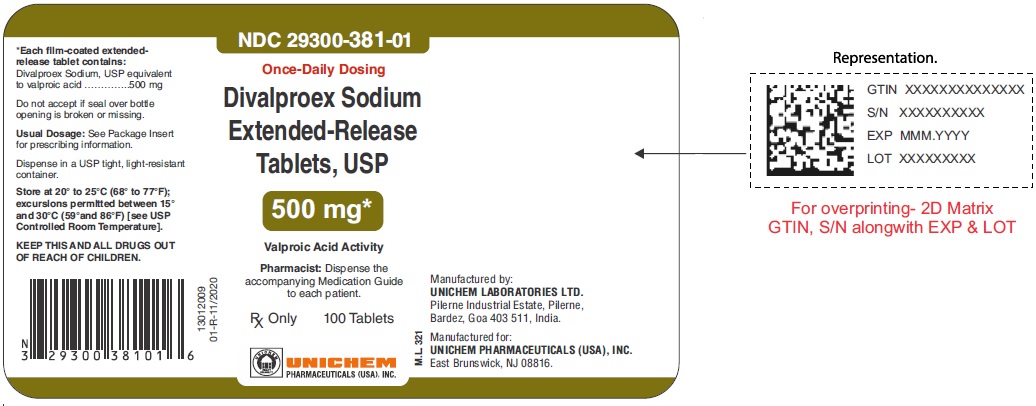 Divalproex Sodium Extended-Release Tablets USP, 500 mg - 100T