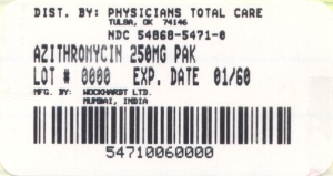 image of package label 250 mg Dose Pak