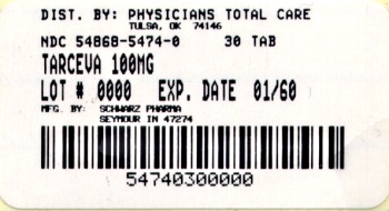 image of 100 mg package label