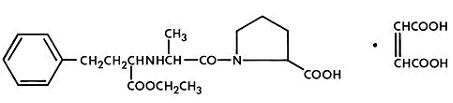 Structural formula for enalapril maleat