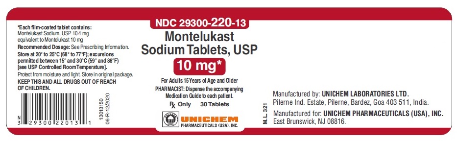 Montelukast Sodium Tablets USP, 10 mg-30T
