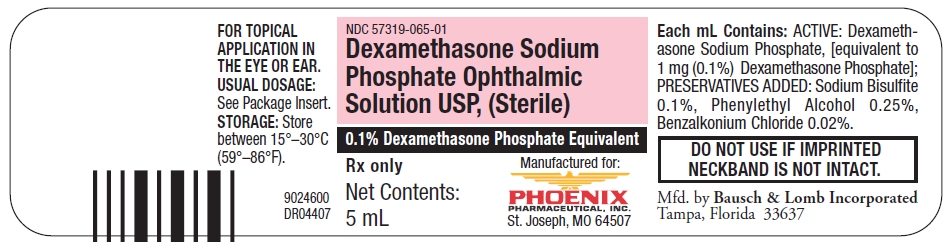 Dexamethasone Sodium Phosphate Ophthalmic Solution USP, (Sterile) (Label, 5 mL - Phoenix)