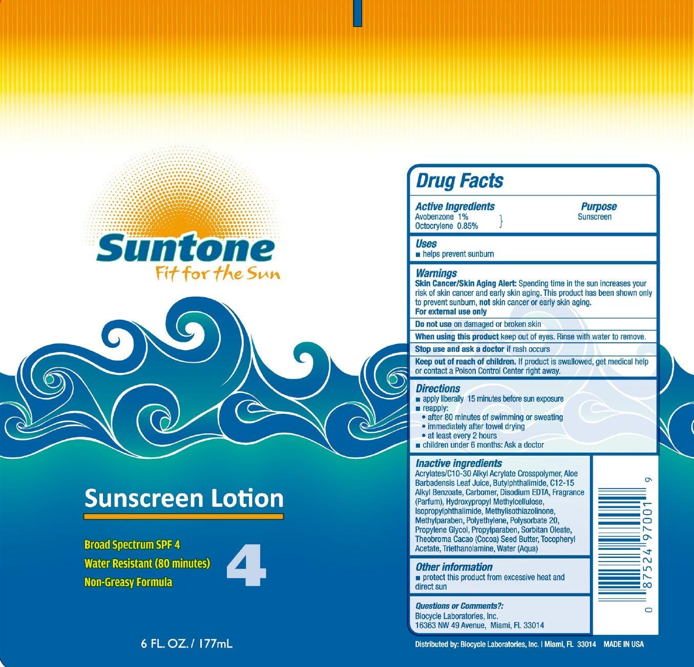 Suntone Broad Spectrum Spf 4 | Avobenzone, Octocrylene Lotion Breastfeeding