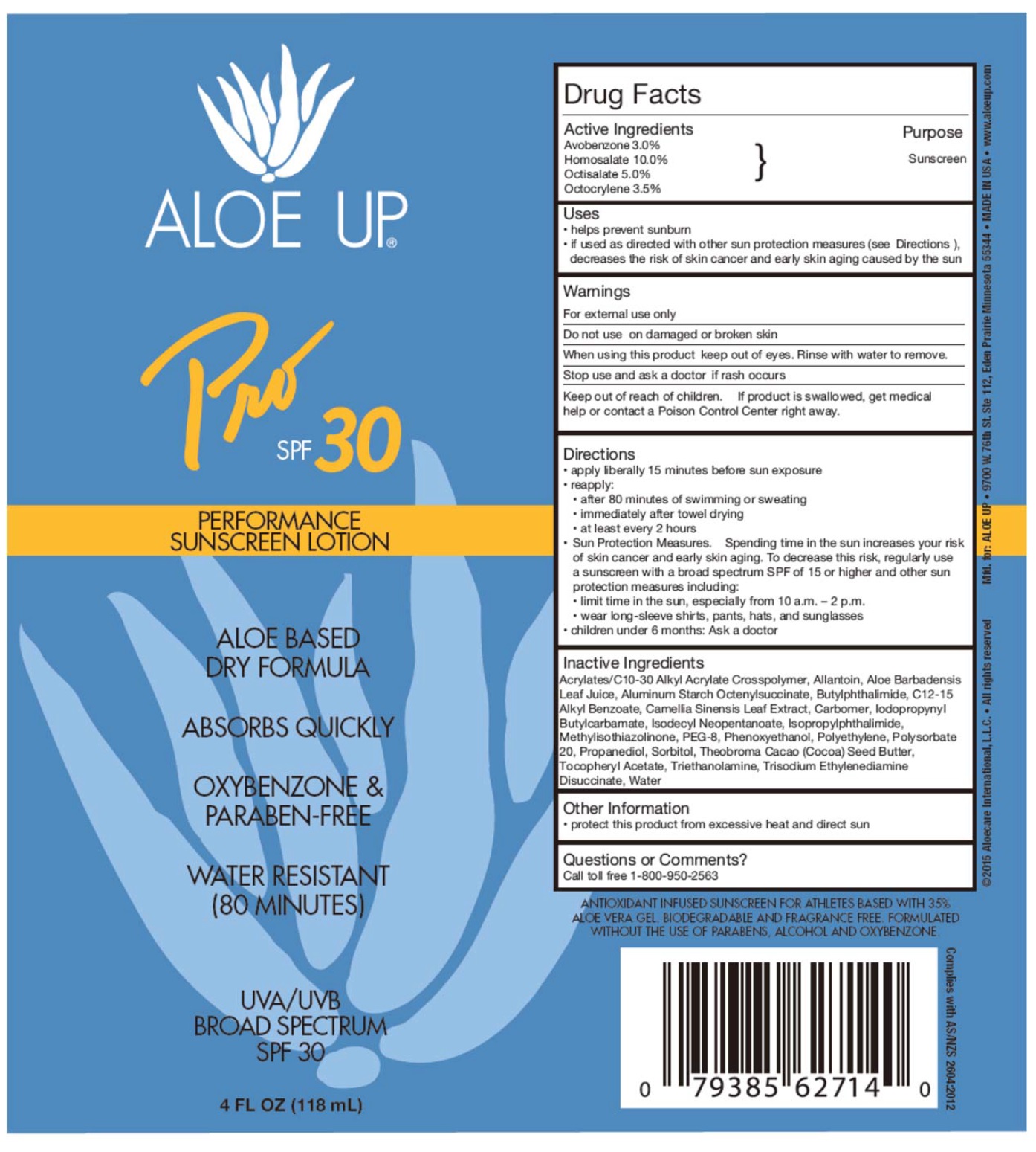 Aloe Up Pro Spf 30 Sunscreen | Avobenzone, Homosalate, Octisalate, And Octocrylene Lotion while Breastfeeding