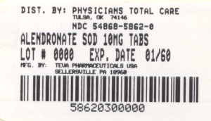 Alendronate Sodium Tablets 10 mg 30s Label
