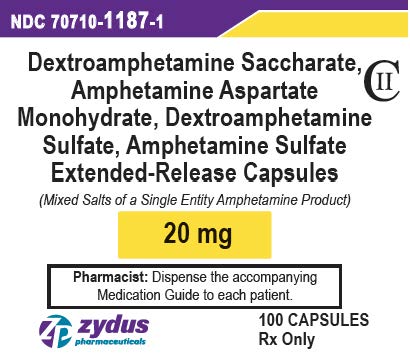20 mg 100 count Bottle Label