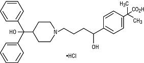 Structural Formula for Fexofenadine Hydrochloride