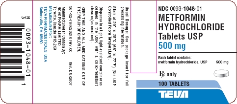 Image of 500 mg Label - 100 count