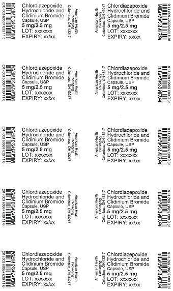 5mg-2.5mg Chlordiazepoxide HCl and Clidinium Blister