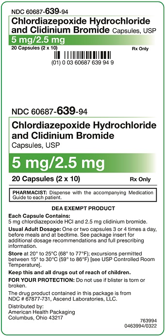5mg-2.5mg Chlordiazepoxide HCL-Clindinium Carton