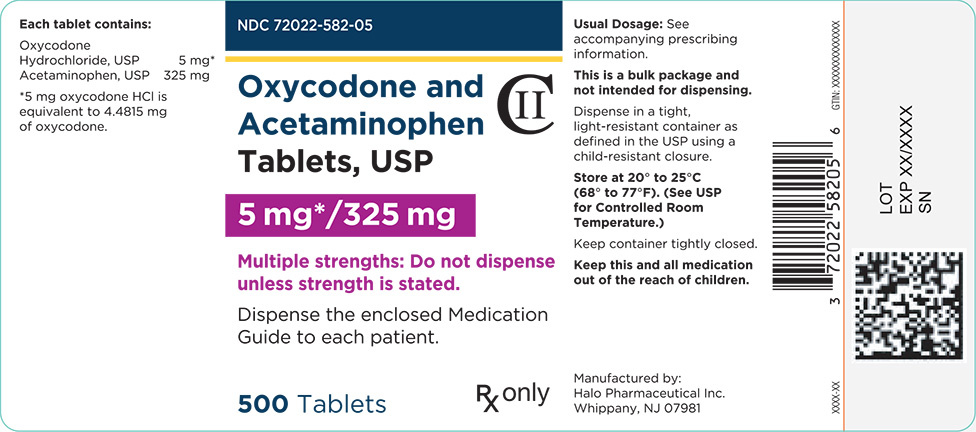5 mg/325 mg 500 Tablets