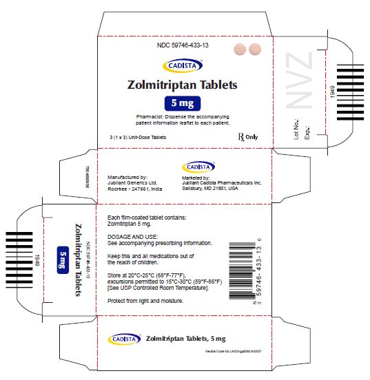 Zolmitriptan 5 mg carton label