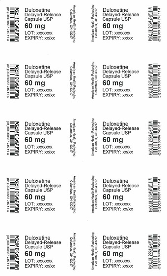 60 mg Duloxetine Delayed-Release Capsule Blister