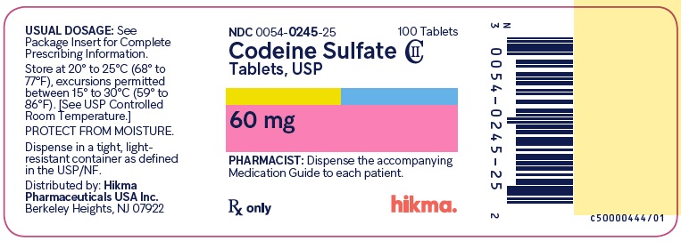 60 mg Bottle Label, 100 Tablets