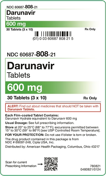 600 mg Darunavir Tablets Carton