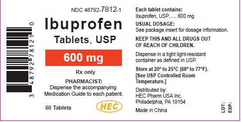 Ibuprofen 600 mg - 60 Tablets NDC: 48792-7812-1