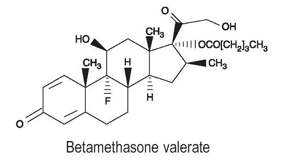 Chemical structure of Betamethasone valerate