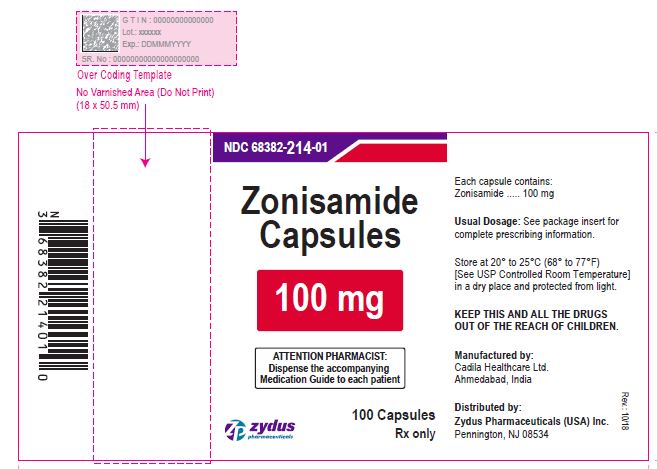 Zonisamide Capsules, 100 mg