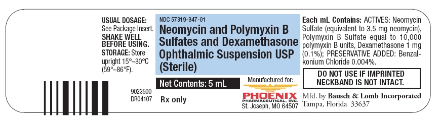 Neomycin and Polymyxin B Sulfates and Dexamethasone Ophthalmic Suspension USP (Sterile) (Label, 5 mL - Phoenix) 