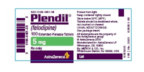 Plendil 5 mg Bottle Label 100 Extended-release Tablets