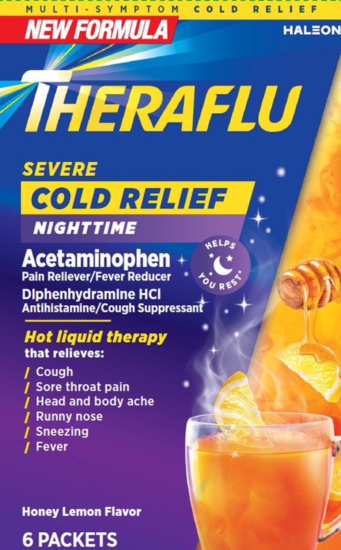 62000000207722 Theraflu Severe Cold Relief Nighttime Honey Lemon