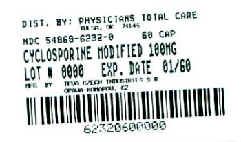 Cyclosporine Caps 100mg package label