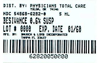 Besivance - besifloxacin ophthalmic suspension, 0.6% label