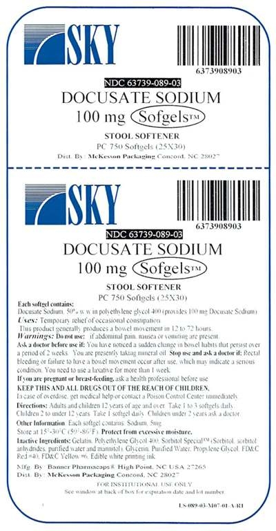 Docusate Sodium PC750 Label