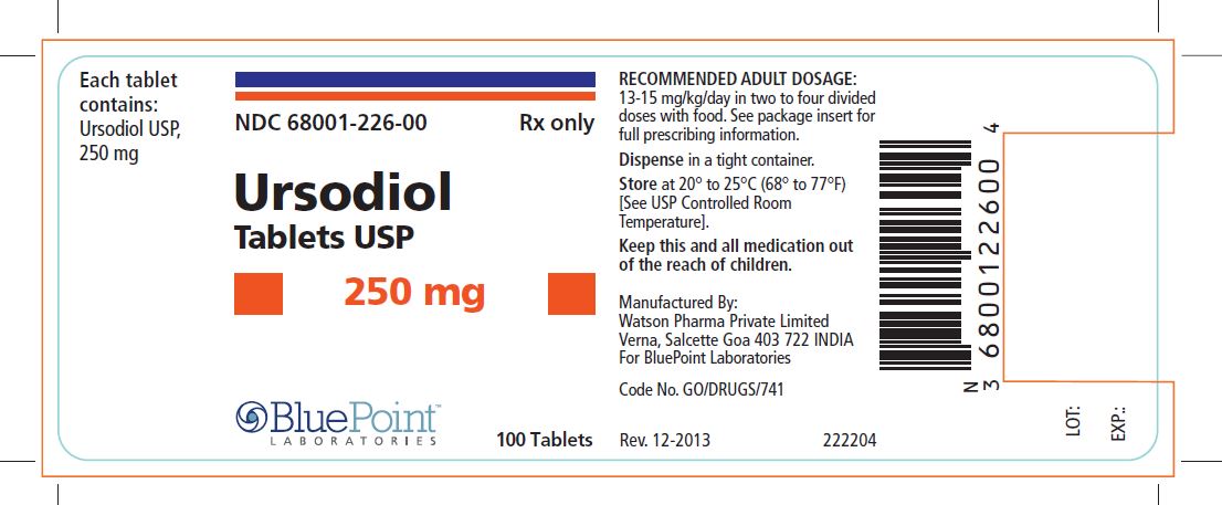Ursodiol Tablets  250mg 100Ct Labels
