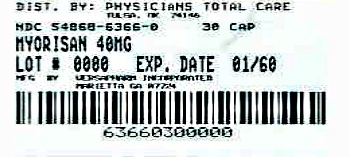 PRINCIPAL DISPLAY PANEL - 40 mg Prescription Blister Pack