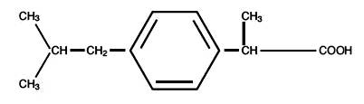 Chemical Structure - Ibuprofen