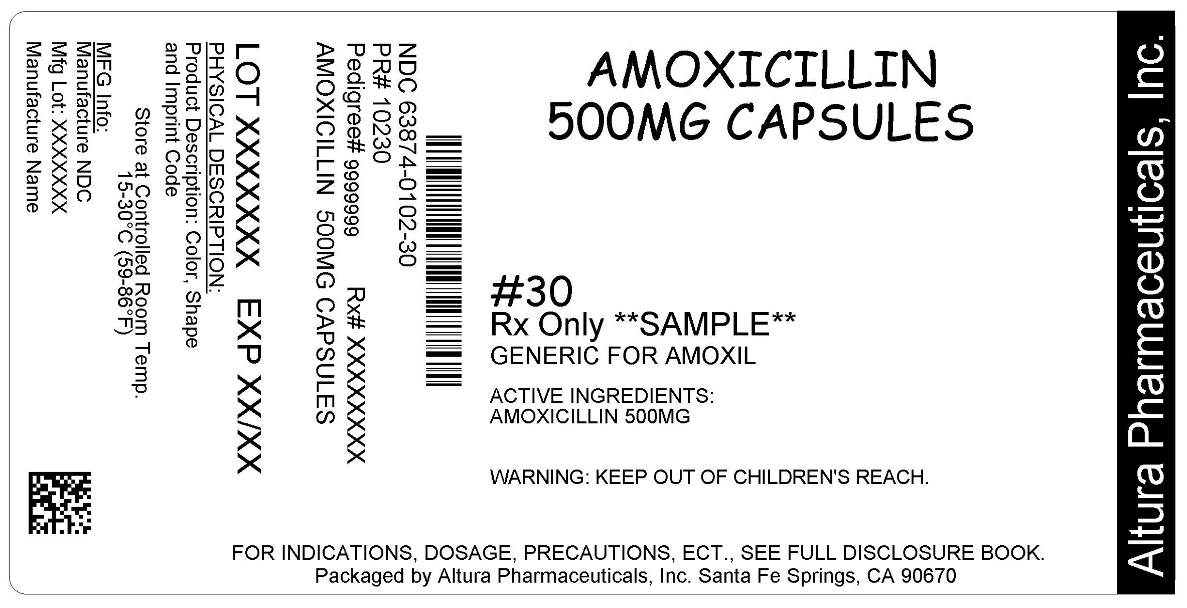 Amoxicillin Capsules, USP 500 mg