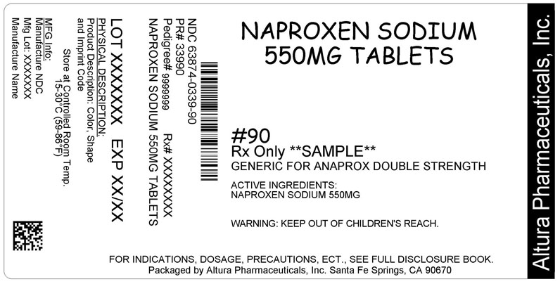 Naproxen Sodium 550mg Label