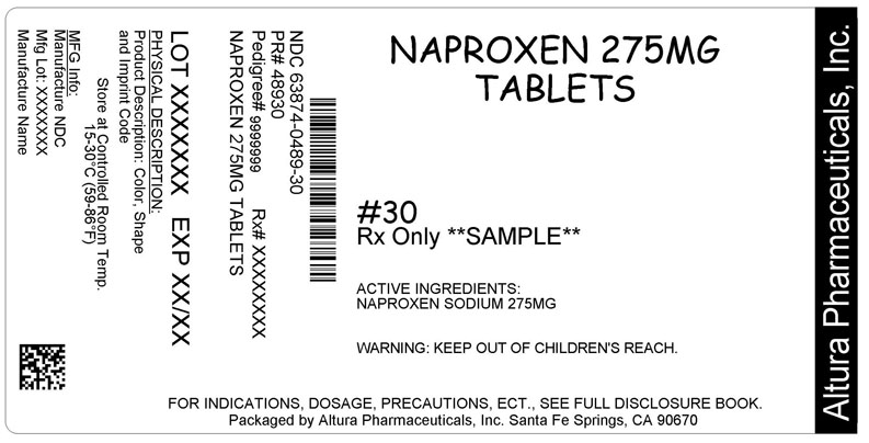 Naproxen Sodium 275mg Label