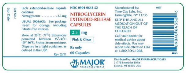 Nitroglycerin 2.5 mg ER Caps