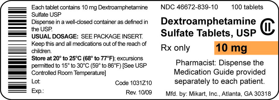 10 mg container label