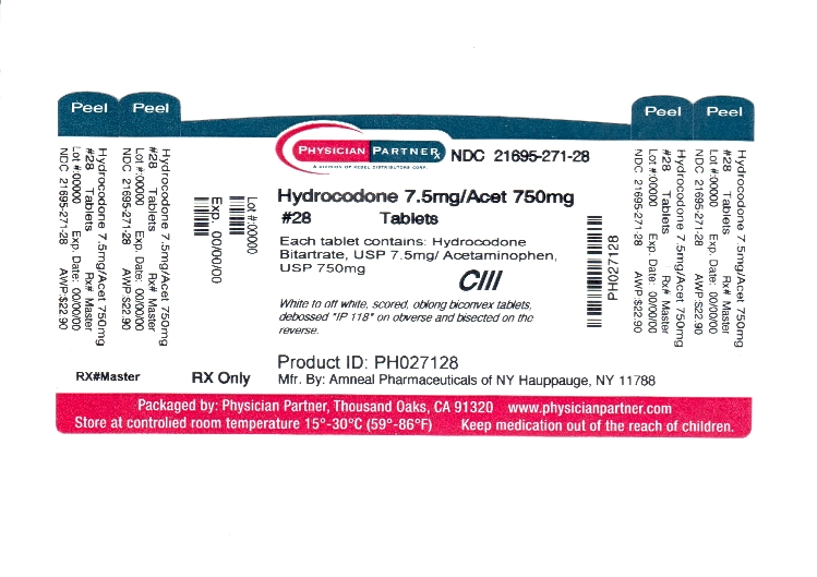 Hydrocodone 7.5mg/Acet 750mg