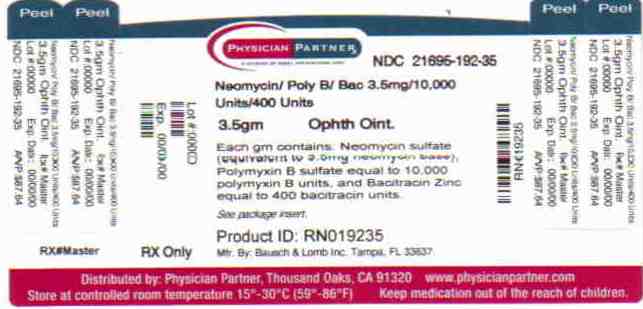 Neomycin/ Poly B/Bac 3.5mg/10,000 Units/400 Units
