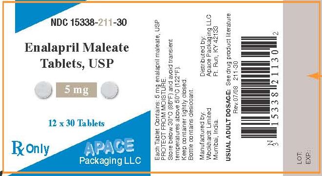 Enalapril Maleate ablets, USP 5 mg Carton Label
