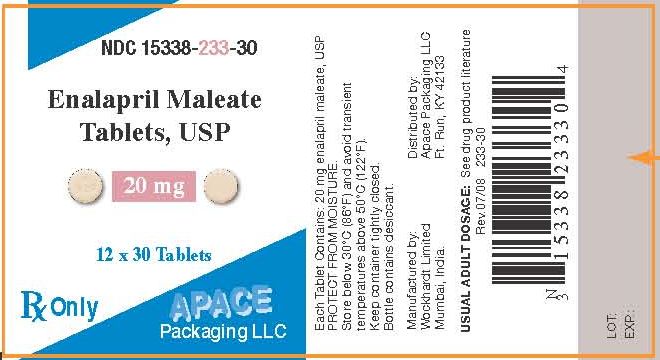 Enalapril Maleate Tablets, USP 20 mg Carton Label