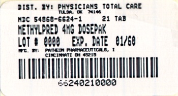 image of dosepak package label