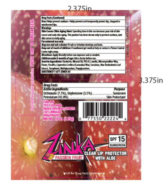 Zinka Passion Fruit Spf 15 Lip Balm | Oxybenzone, Octinoxate, Petrolatum Stick while Breastfeeding